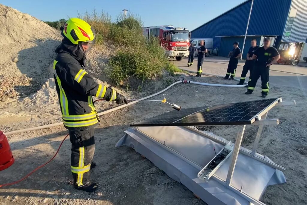 Feuer Brandtest Brandschutzgewebe